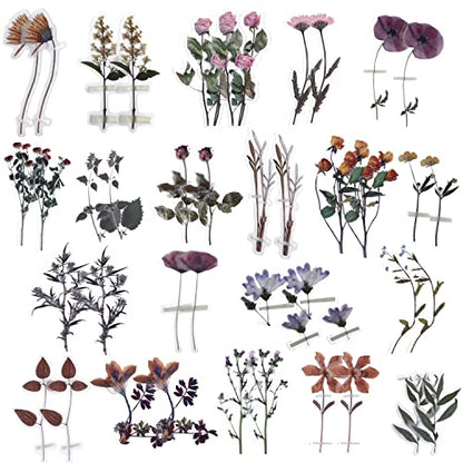 GNILLKO 445 PCS Vintage Scrapbook Supplies Kit | Scrapbook Paper Junk Journal Supplies with 40 Sheet Flowers Stickers for Planner, Bullet Journaling, Junk Journal