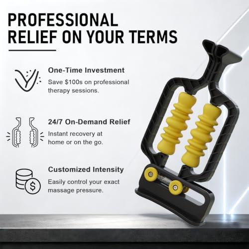 Adaptive Arm Massage Roller with Spring Base for Forearm & Tennis Elbow - color: Black