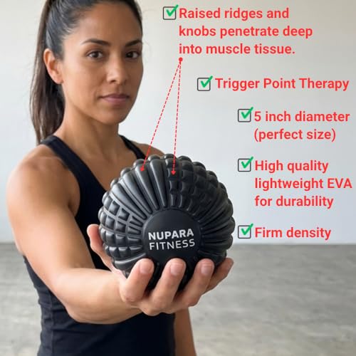 Foam Trigger Point Massage Ball | 5 Inch Massage Ball - color: Black