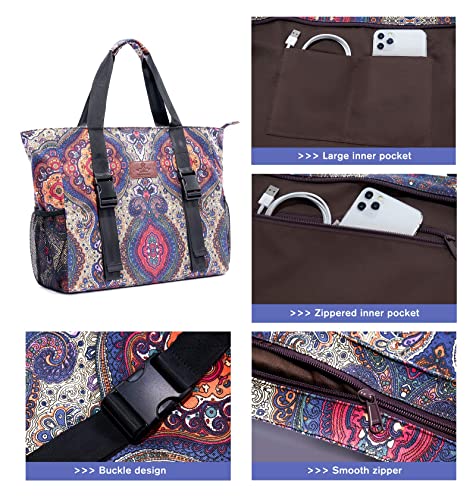 Heathyoga Multi-Functional Yoga Mat Carrier Gym Tote Bag - Large Mat Pocket, Women's Workout Bag - color: Buckle-Totem