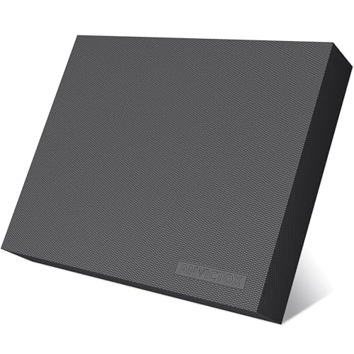 Balance Pad 15.8 * 13.2 * 2 inch,Large Balance Pad for Physical Therapy,Foam Balance Board for Rehabilitation Stability Workout Knee and Ankle Exercise Strength Training - color: Black-L(15.8*13.2*2")