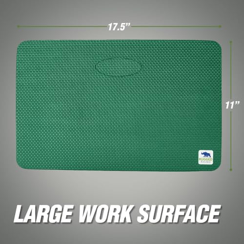 RUGGED RHINO Extra Thick Foam Kneeling Pad for Gardening 2 Pack, Pine Green | Thick Knee Pads, Holds 300 lbs, Protect Knees from Hard Concrete Surfaces for Gardening, Yard, Gym, Mechanic - color: Pine Green