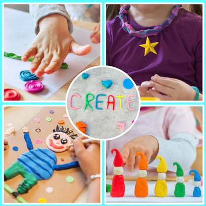 ESSENSON Air Dry Clay, 168 Colors, Modeling Clay for Kids | DIY Molding Magic Clay, Includes Tools, Ages 3-8+ Years, Boys Girls Kids Toys Gifts - style: 168 Colors