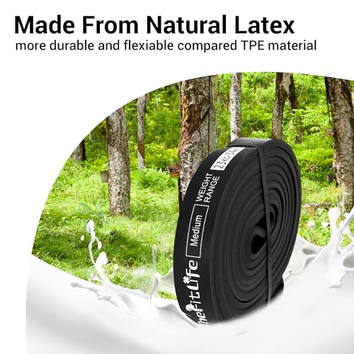 TheFitLife Pull Up Assistance Bands Heavy Duty Resistance Bands for Workout - color: Black