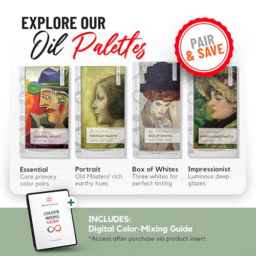 ZenART Professional Oil Paint Set - Artist Grade Primary Colors - 8x50ml | Essential Palette - Non-Toxic Large Tubes, Buttery Consistency, Rich Pigments, Lightfast Oil Paints for Artists & Beginners - color: Essential Palette (Primary Colors)