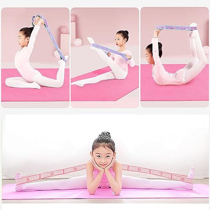 2 PCS Stretch Strap for Kids Dance Elastic Band for Children Gymnastics Stretching Strap Kids Stretching Bands Multi-Loop Adjustable Exercise Bands Stretching Resistance Ballet Bands -8 Loops