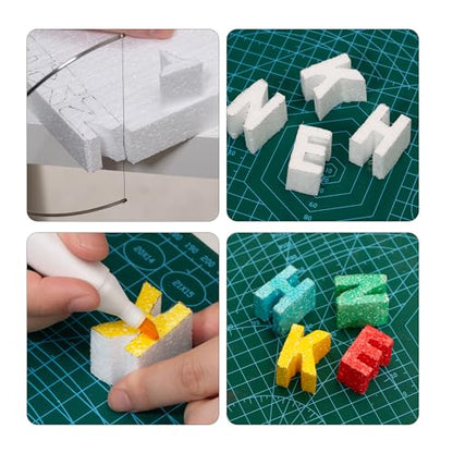 Crafare 12 Pack Craft Foam Blocks 16x12x0.5in Styrofoam Sheets for Crafts | Ideal for school art, sculpting, floral, modeling & centerpieces. These polystyrene boards cut easily.
