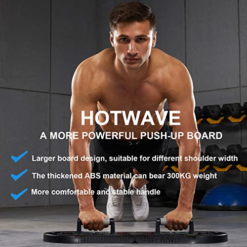 HOTWAVE Push Up Board, Portable PushUp Board, Foldable 20 in 1 Push Up Bar - color: Black