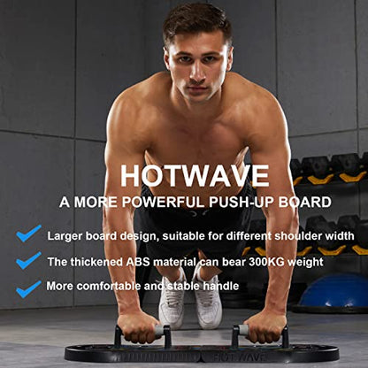 HOTWAVE Push Up Board, Portable PushUp Board, Foldable 20 in 1 Push Up Bar - color: Black