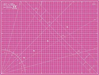 Elan Cutting Mat A2 Pink & Purple, Self Healing Cutting Mat 18x24 Inch, 5-Ply Craft Board Pink, Hobby Board for Crafts 18x24 Inch - style: 24 x 18"