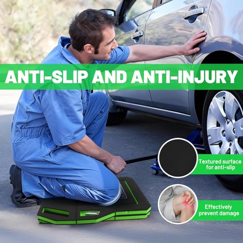 Foldable Mechanic Kneeling Pad,22.44" Wide EVA Foam Mat,1 Pack,Green - color: Green & Black