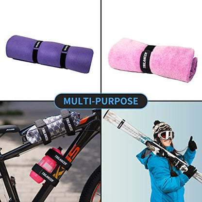 Bike Rack Straps, 4-Pack Trilancer Bike Wheel Stabilizer Strap 26'' x 1.5'' - color: Black, size: 26'' (4 Pcs)