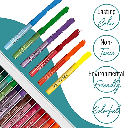 EXTRIC Oil Pastels 36 Colors - Art Supplies for Kids and Artists, Soft Crayons - size: 36 Count (Pack of 1)