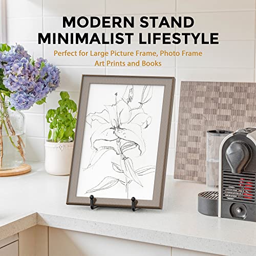 TR-LIFE Plate Stands for Display - 3 Pack 10 Inch Large Picture Stand | Metal Plate Holders for Displaying Decorative Plates, Platters, Books, Plaques, Picture Frames - Tabletop Easel
