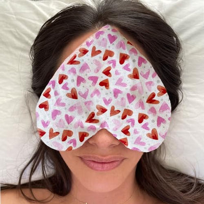 Stillnus Weighted Heart Eye Pillow with Organic Lavender & Flaxseed – Relaxation Gift for Women, Meditation Tool, Mindful Rest, Cooling Eye Mask, Wellness Self-Care Kit - style: Heartsy