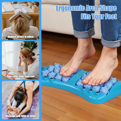Foot Roller Massager for Plantar Fasciitis Relief, Large Size Roller Foot Massage Shiatsu Acupuncture Massage, Reflexology Tool,Heel, Arch, Muscle Aches, Foot Pain, Stress Relief - Relaxation Gift - color: Blue