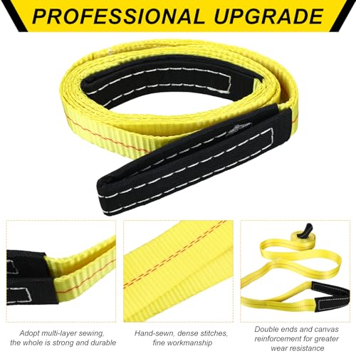 Shappy 2 Pcs 10' x 1" Lifting Sling Straps Heavy Duty Nylon Tree Saver - size: 10' X 1"
