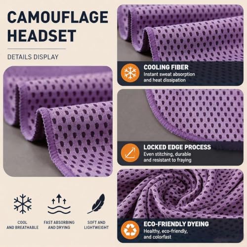 Cooling Towel, Quick Dry Sports Towel with Silicone Case, 11.8 x 35.4 in - color: Purple, size: Medium