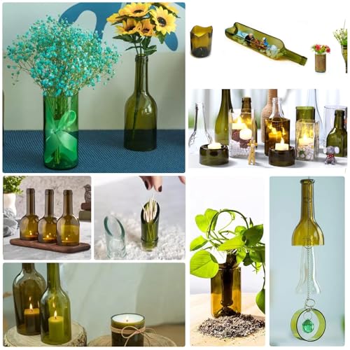 SZXDG Glass Bottle Cutter, 2025 Upgraded Glass Cutter and Glass Cutters Tools Kit for Wine, Beer, Whiskey, Rum, Vodka, Liquor, DIY Glass Bottle Cutter Kit, Glass Cutting Tool Craft Kit