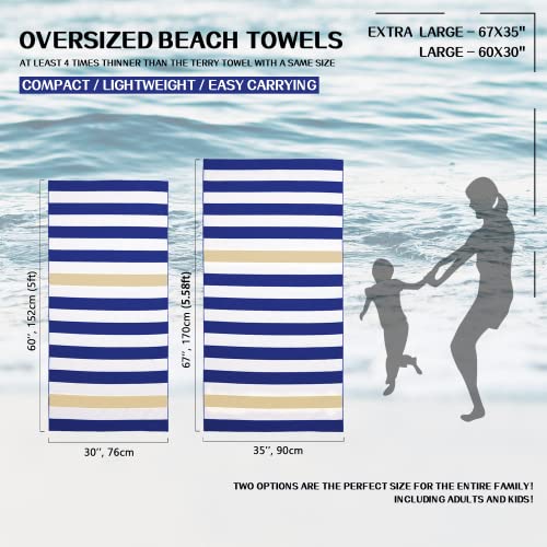 Your Choice Microfiber Beach Towel Sand-Free Quick Dry (67"x35"/60"x30") - color: F-set (9), size: Extra Large(67x35")