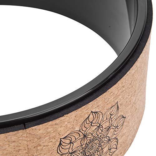 Cryfokt Yoga Wheel, High Density PU Roller for Back Pain Relief | Flexible & Tear-Resistant, Stretching & Flexibility Aid, Premium Quality Roller for Aches & Tension - color: Black inner ring
