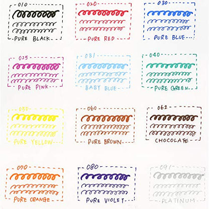 Zig WRITER 12 Colors Set, 0.5mm, 1.2mm, Dual Tip, Waterproof and Smudge proof when dry, Archival Quality, No mess, Photo-Safe, Acid Free, Lightfast, Odourless, Xylene Freeing, Made in Japan - style: 12 Colors