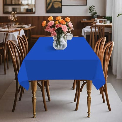 54IN X 160FT Plastic Table Cover Roll with Cutter Box, Cut to Size Plastic Table Cloths for Parties, Birthday, (Blue, 54"x1920") - color: Blue, size: 1920" x 54" (Rectangular)