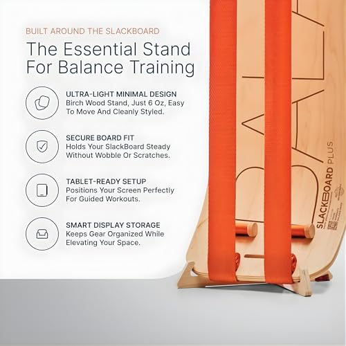 GIBBON SlackBoard, Balance Board Kids & Adults, Slackline Balance Trainer - color: Waves Plus with Stand