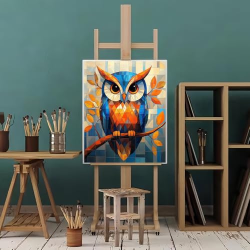 Natuyalo Paint by Numbers Kit for Adults Colorful Owl Paint by Number Kit on Canvas Animal Acrylic Painting Kit for Home Decor Gifts for Friend Birthday Christmas (16x20 Inch) - color: PIC-08