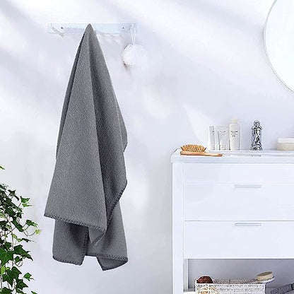 JML Microfiber Bath Sheet Towels, 2 Pack, 35" x 70", Grey - color: - Grey, size: 2 Pack (35 in x 70 in)