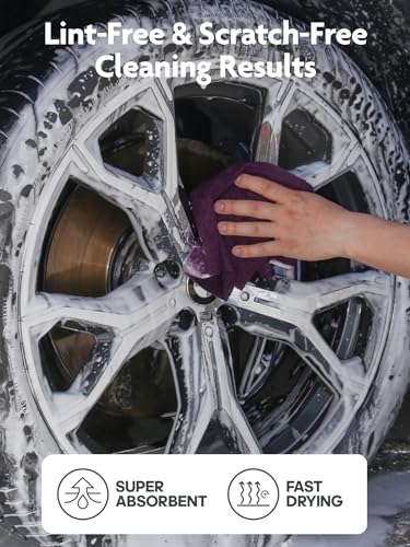 Fantasticlean Microfiber Cleaning Cloth Roll-75 Sheets, 12"x12"(DeepPurple) - color: Dark Purple, size: 75 pack