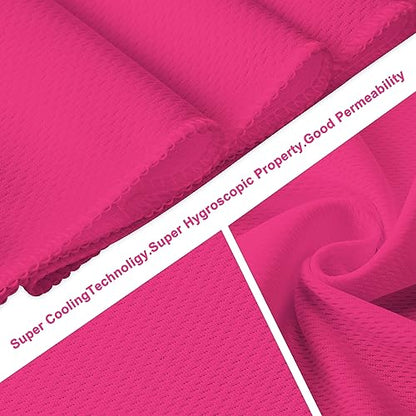 Honoson Cooling Towel Bulk - color: Fluorescent Pink, size: 32"x12"