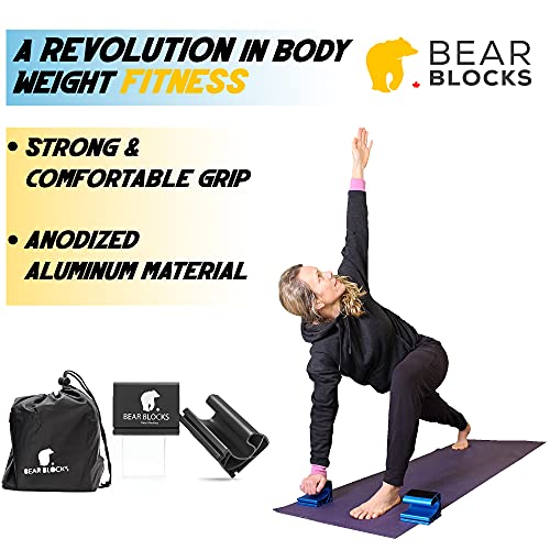 Pushup Bars - Safe Push Up Bars - Strength training Pushup Stands Perfect for Home Gym & Traveling Fitness - Lightweight, Non-Slip Bodyweight Training Workouts Blocks - color: Black