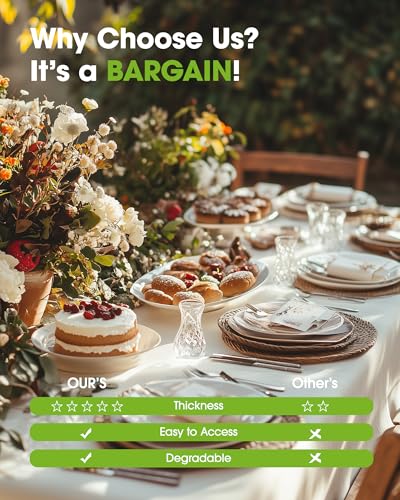 Pureegg Plastic Table Cloth Disposable 8 Pack 54 x 108 Inch, Beige | Wedding, Thanksgiving, Fall Party, Leakproof & Sturdy, Beige, Tablecloth - color: Ivory, size: 54" X 108" Rectangle