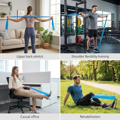 1.5M Resistance Band Elastic Stretch Band for Yoga Pilates and Strength Training - color: blue