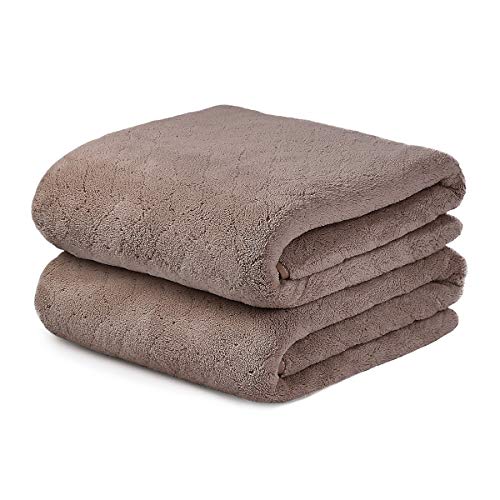 JML Microfiber Bath Towels, 2 Pack, 30 in x 60 in, Chocolate - color: Chocolate, size: 2 Pack (30 in x 60 in)