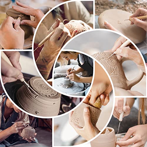 Yagugu Pottery Clay Tools for Adults Sculpting, 45Pcs Basic Wood Ceramics Carving Polymer Clay Tool Supplies kit Supplies for Artists Modeling Shaping Building for Art&Craft Gifts - color: 45PCS