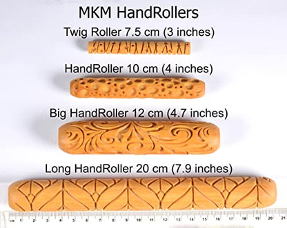 MKM Pottery Tools Wood Twig Rollers for Clay (TW-24 Honeycomb) - color: TW-24 Honeycomb