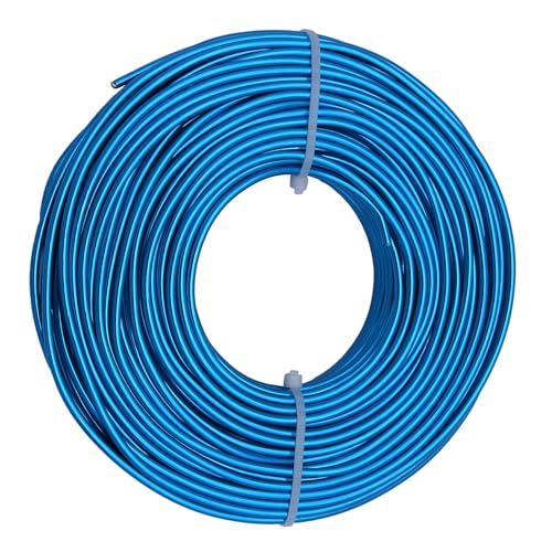 12 Gauge Aluminum Craft Wire, 100 Feet 2mm Bendable Metal Wire for Jewelry Making, Sculpting and Floral Design, Soft Armature Wire for DIY Crafts (Aqua Blue) - size: 12 Gauge(2mm), style: Aqua Blue