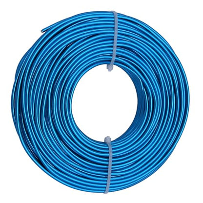 12 Gauge Aluminum Craft Wire, 100 Feet 2mm Bendable Metal Wire for Jewelry Making, Sculpting and Floral Design, Soft Armature Wire for DIY Crafts (Aqua Blue) - size: 12 Gauge(2mm), style: Aqua Blue