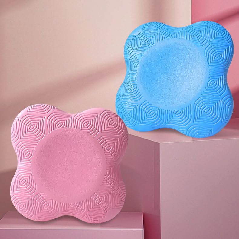 2pc Extra Thick Yoga Knee Pad - Cushion Your Knees, Elbows, Wrists, Hands & Head for Maximum Fitness & Pilates Performance! - color: Pink