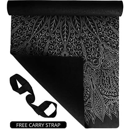 Plyopic All In One Yoga Mat | Luxury Sweat-Grip Mat/Towel Combo | Ideal for Yoga, Hot Yoga, Bikram, Pilates, Workout & Exercise | Eco-Friendly Natural Rubber - color: Mandala
