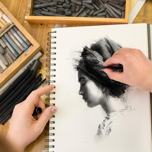 150 Pcs Willow Charcoal Sticks, Soft Vine Charcoal Pencils | Artist Willow Charcoal Sticks for Drawing, Sketching, Shading, 5.7 Inch in Length, 2-9 mm in Diameter