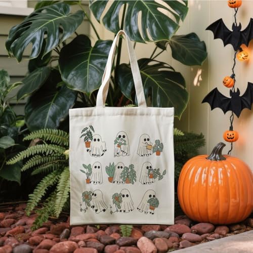 Canvas Bag for Women Grocery Shopping Travel Gym Weekender Vacation Womens Work Tote Bag Gifts - color: Plant