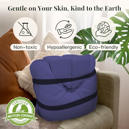 Syrinx Meditation Cushion Set – Zafu Yoga Floor Pillow with Knee Support Pads, Buckwheat Hull Filling, Carry Bag & Zabuton-Style Base