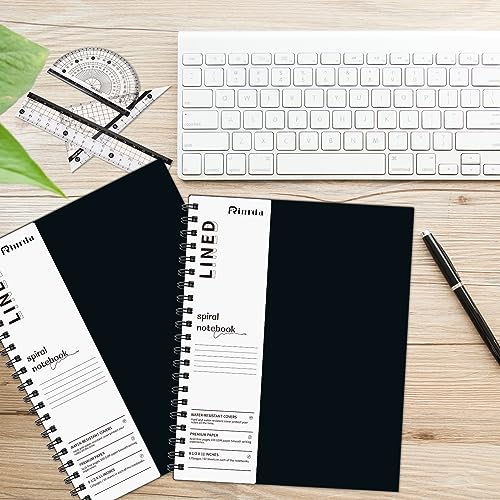 Spiral Notebooks 8.5x11,8 Pack College Ruled Notebook | Notebooks for Work&Note Taking, Lined Hardcover Notebook 120 Pages Thick Paper Notebook Hardcover Journal for School, Office - size: A4, style: 8LINED NOTEBOOK