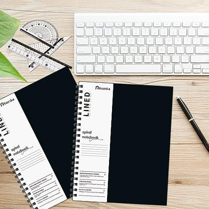 Large Lined Notebook Spiral Notebook 8.5" x 11"-4 Pack LINED Notebook 7mm Ruled Hardcover Notebook 120 Pages 100 GSM Thick Paper Notebook Hardcover Journal for School, Office,Study and Notes | 4 Pack LINED Notebook Ruled Hardcover Notebook Thick Paper Not