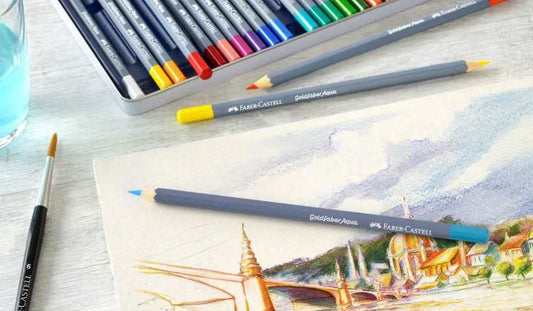 Faber-Castell Goldfaber Aqua Watercolor Pencils Gift Set - 36 Count, 12 Pastel and 24 Standard Colors, Water Coloring Pencils for Adults - size: 1 Count (Pack of 36)
