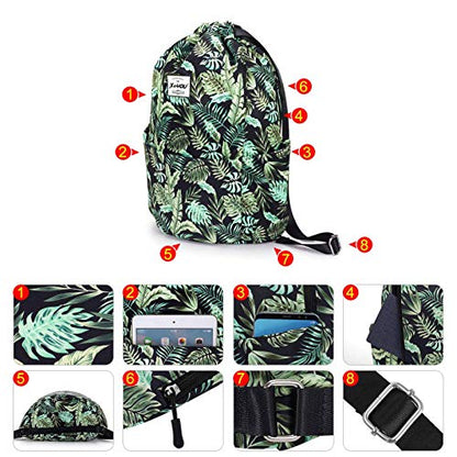 XEYOU Drawstring Backpack Bag Sport Gym Sackpack Beach Cinch Bag | Lightweight Swimming Bag, Water-Resistant Fabric, Travel Daypack for Women and Men - color: Banana Leaf
