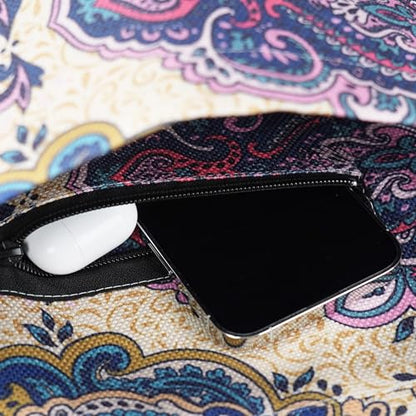 Yoga Mat Bag Yoga Tote Bag with Large Pocket and Zipper Pocket Yoga Mat Bag Carrier Fit Most Size Mats and All You Stuff - color: off white pink blue